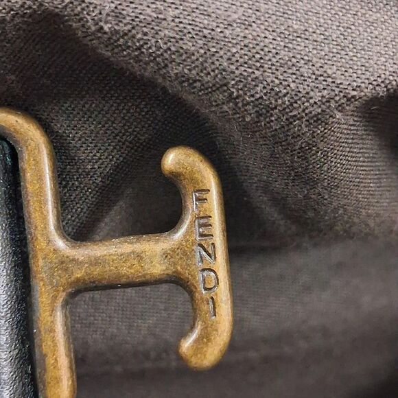 Fendi Zucca Etniko Shoulder Bag in Black Canvas - Picture 7 of 8